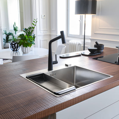 Load image into Gallery viewer, Franke Kitchen Tap Icon L-Shape Pull Out Spray