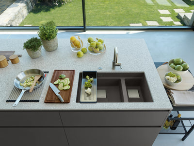 Load image into Gallery viewer, Franke Kubus 2 Kitchen Sink Granite Double Bowl - KNG 120-46-21