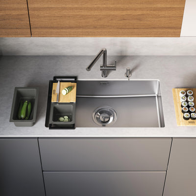 Load image into Gallery viewer, Franke Kitchen Sink Maris Quiet Stainless Steel Single Bowl MQX 110-82