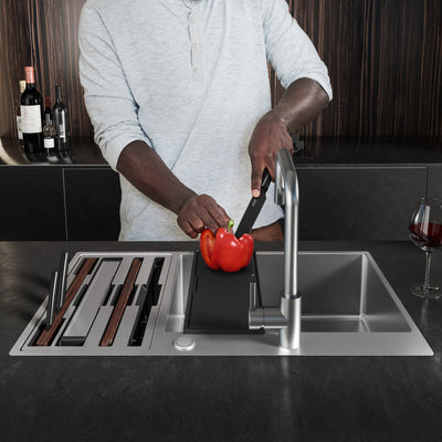 Load image into Gallery viewer, Franke Kitchen Sink Box Center Stainless Steel Double Bowl BWX 220-54-27 WCR