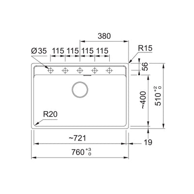 Load image into Gallery viewer, Franke Kitchen Sink Maris Granite Single Bowl MRG 610-72 TL