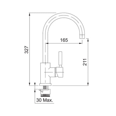 Load image into Gallery viewer, Franke Kitchen Tap Lula U-Shape Swivel Spout - RT505