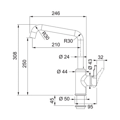 Load image into Gallery viewer, Franke Kitchen Tap Urban U-Shape Swivel Spout