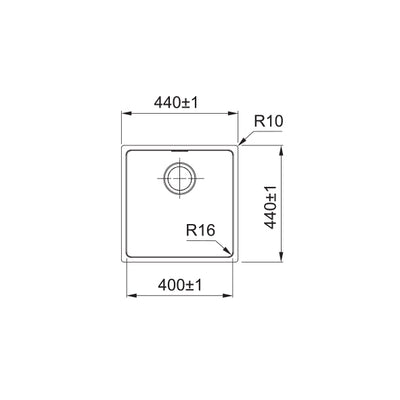 Load image into Gallery viewer, Franke Kitchen Sink Felix Stainless Steel Single Bowl FEX 110-40