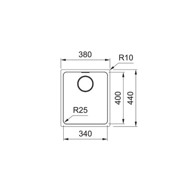 Load image into Gallery viewer, Franke Kitchen Sink Mythos Stainless Steel Single Bowl MYX 110-34