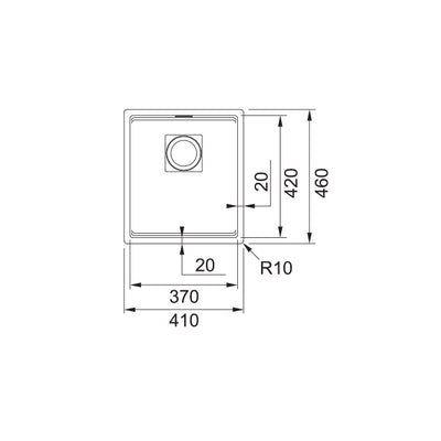 Load image into Gallery viewer, Franke Kitchen Sink Kubus 2 Granite Single Bowl KNG 110-37