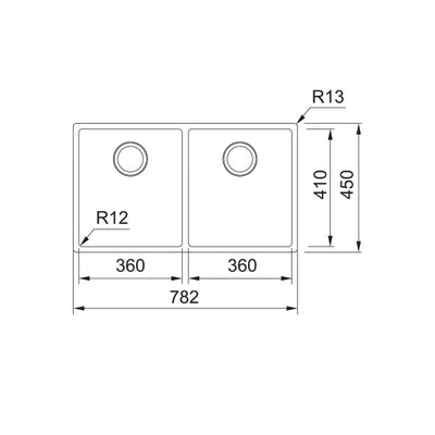 Load image into Gallery viewer, Franke Kitchen Sink Box Stainless Steel Double Bowl BXX 220-36-36