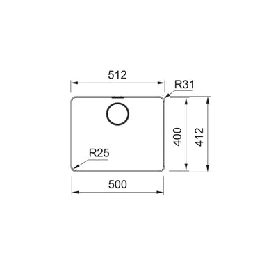 Load image into Gallery viewer, Franke Kitchen Sink Mythos Stainless Steel Single Bowl MYX 210-50