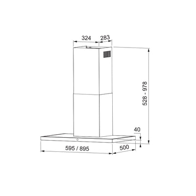 Load image into Gallery viewer, Franke Hood Arno Wall-mounted T-shape 60