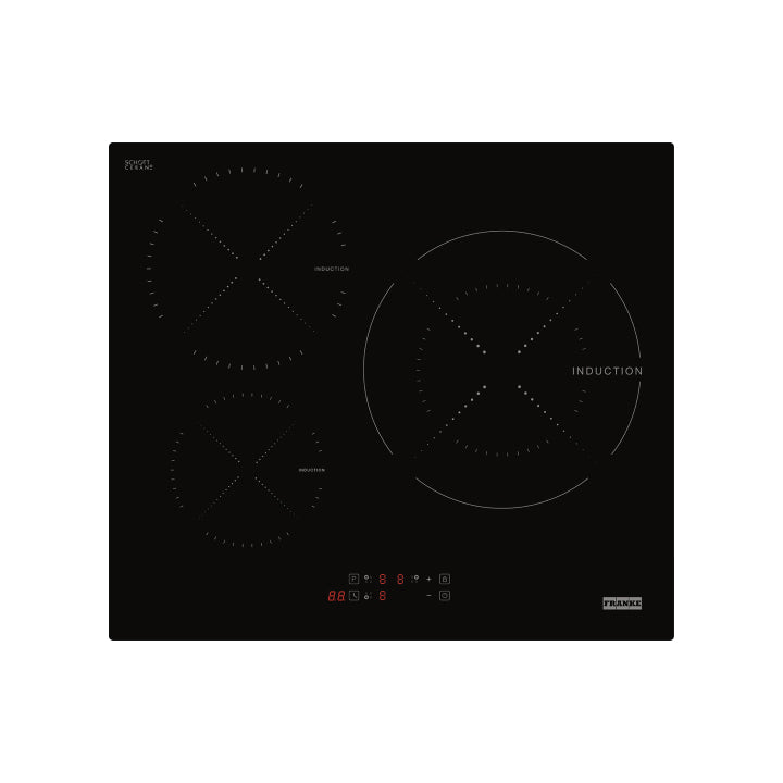 Franke Onyx Induction Hob 3-Zone Glass Black