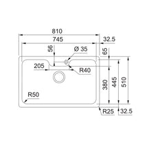 Load image into Gallery viewer, Franke Bell Kitchen Sink Stainless Steel Single Bowl BCX 110-75
