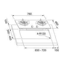 Load image into Gallery viewer, Franke Onyx Gas Hob 2-Burner Glass Black
