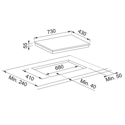 Load image into Gallery viewer, Franke Induction Hob 2-Zone Tempered Glass Black FIH7210
