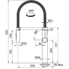 Load image into Gallery viewer, Franke Pescara Kitchen Tap Semi-Pro XL Pull Out Spray - CT194S
