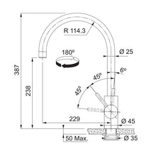 Load image into Gallery viewer, Franke Eos Neo Kitchen Tap U-Shape Swivel Spout - CT107S
