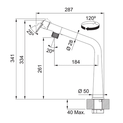 Load image into Gallery viewer, Franke Kitchen Tap Icon J-Shape Swivel Spout
