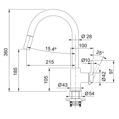 Load image into Gallery viewer, Franke Kitchen Tap Lina U-Shape Pull-Out - CT933

