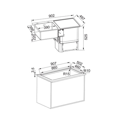 Load image into Gallery viewer, Franke Sink Dishwasher Stainless Steel Single Bowl FSDW50-01BG
