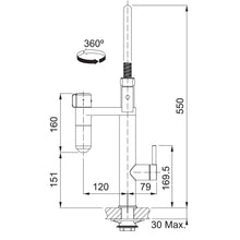 Load image into Gallery viewer, Franke Vital Water Filter Kitchen Tap Semi-Pro Pull-Out
