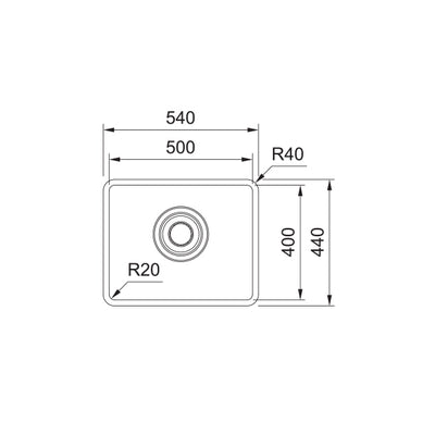 Load image into Gallery viewer, Franke Kitchen Sink Maris Quiet Stainless Steel Single Bowl MQX 110-50
