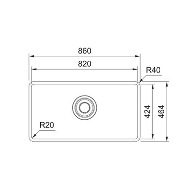 Load image into Gallery viewer, Franke Kitchen Sink Maris Quiet Stainless Steel Single Bowl MQX 110-82
