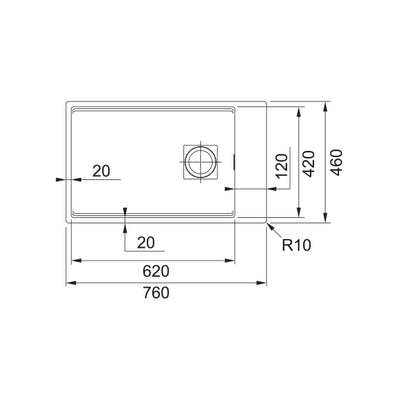 Load image into Gallery viewer, Franke Kitchen Sink Kubus 2 Granite Single Bowl KNG 110-62
