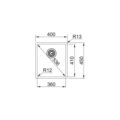 Load image into Gallery viewer, Franke Kitchen Sink Box Stainless Steel Single Bowl BXX 210-36
