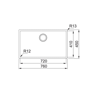 Load image into Gallery viewer, Franke Kitchen Sink Box Stainless Steel Single Bowl BXX 210-72
