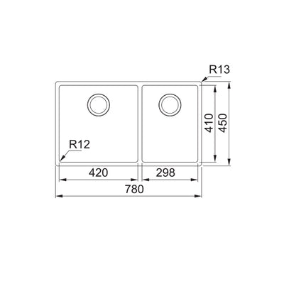 Load image into Gallery viewer, Franke Kitchen Sink Box Stainless Steel Double Bowl BXX 220-74

