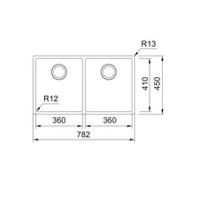 Load image into Gallery viewer, Franke Box Kitchen Sink Stainless Steel Double Bowl Box 220-36
