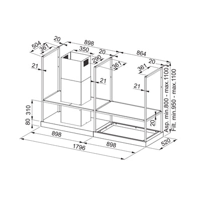 Load image into Gallery viewer, Franke Hood Mythos T-Shelf
